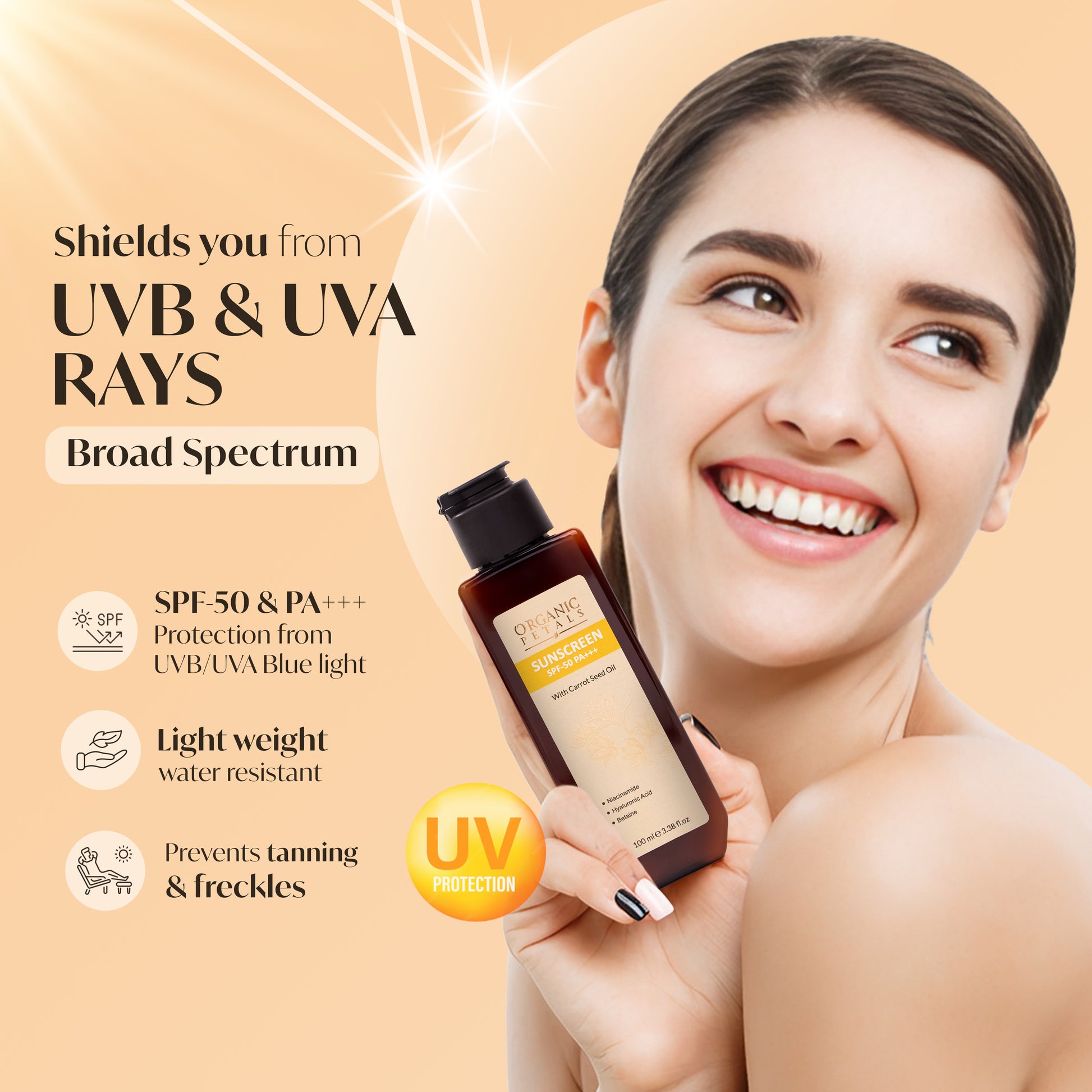 Sunscreen Spf-50 Pa+++ with Carrot Seed Oil