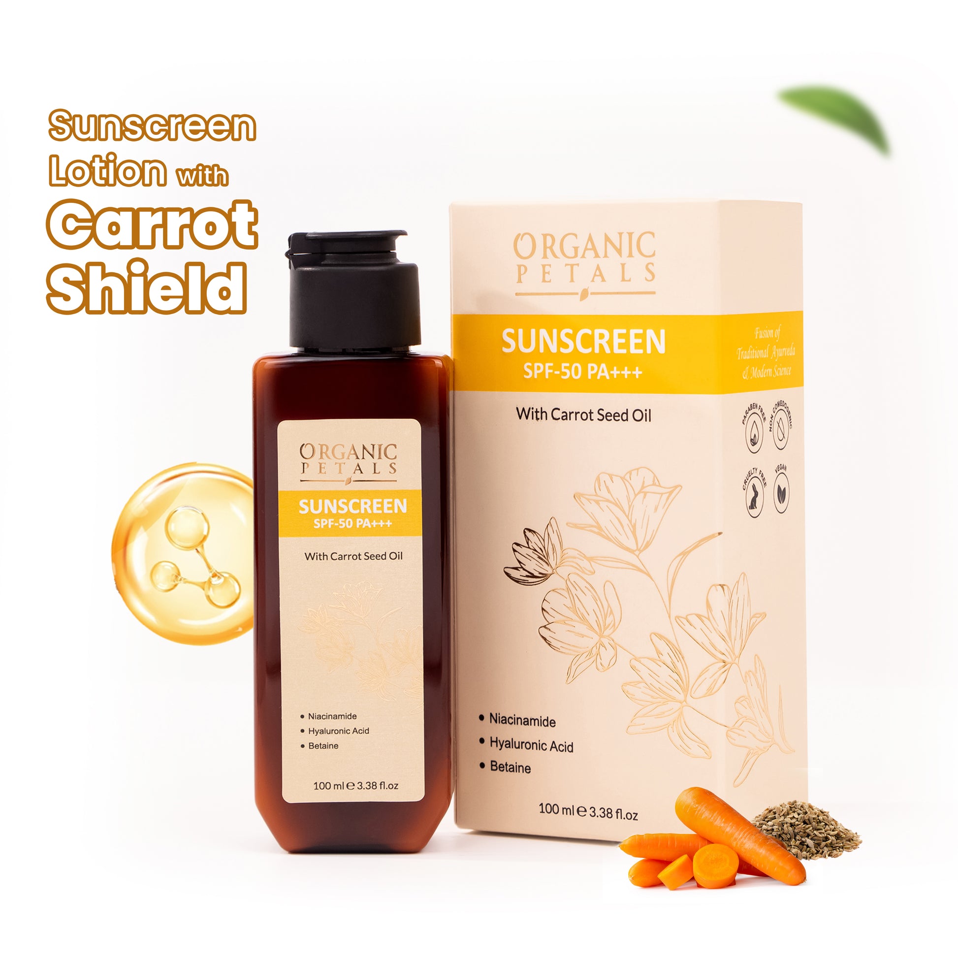 Sunscreen Spf-50 Pa+++ with Carrot Seed Oil