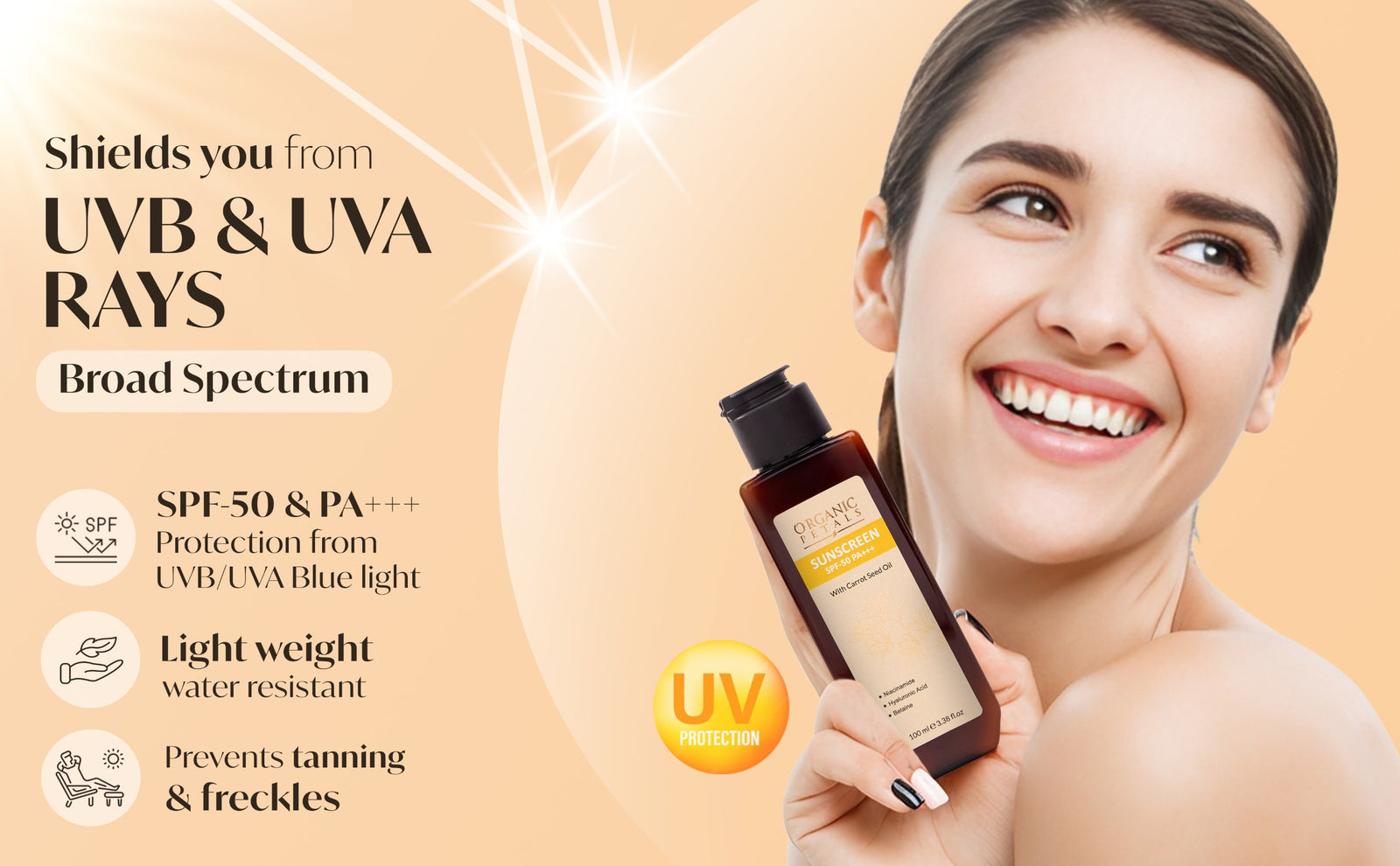 Sunscreen Spf-50 Pa+++ with Carrot Seed Oil