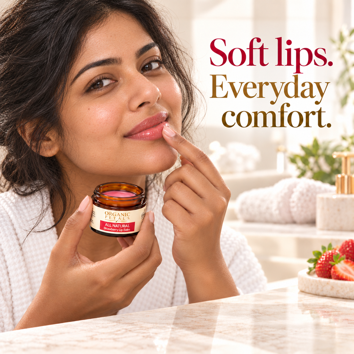 Organic Petals Lip Balm – Ghee Based